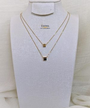 Chaine double carré love