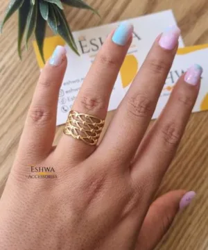 Alternative view of Bague Multi Noeuds ouverte ajustable