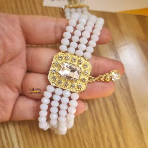 Ensemble Beldi Mari2 Choker + Boucles perles blanches – Image 3