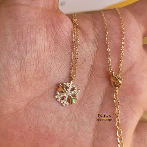 Chaine simple Neige Perlée