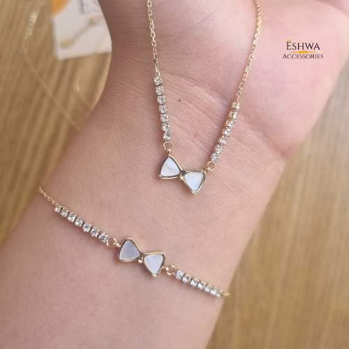 Ensemble Noeud Perles Gold