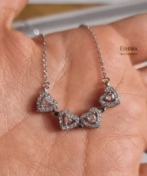 Alternative view of Chaine 2 en 1 Perla ouvrable argenté - rose
