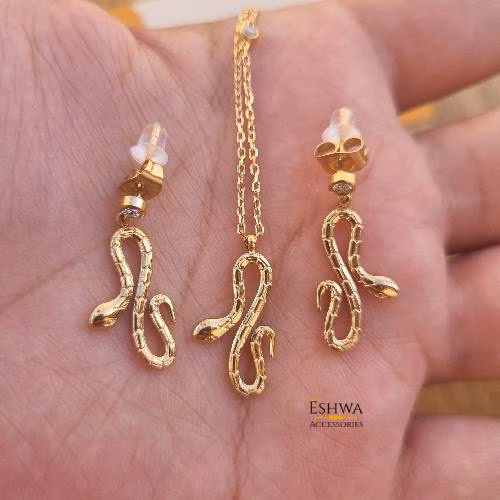 Ensemble serpent avec perle