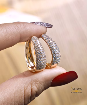 Alternative view of Boucles Créole Clory Rose gold