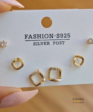 Alternative view of boucles d'oreilles trio Cara