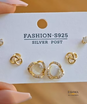 boucles d'oreilles trio Flora