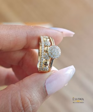 Alternative view of Bague Mariage boulette double