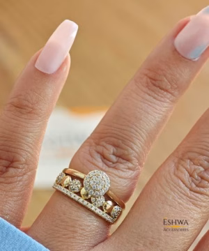 Bague Mariage boulette double