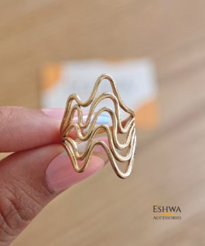 Alternative view of Bague Vagues ajustable